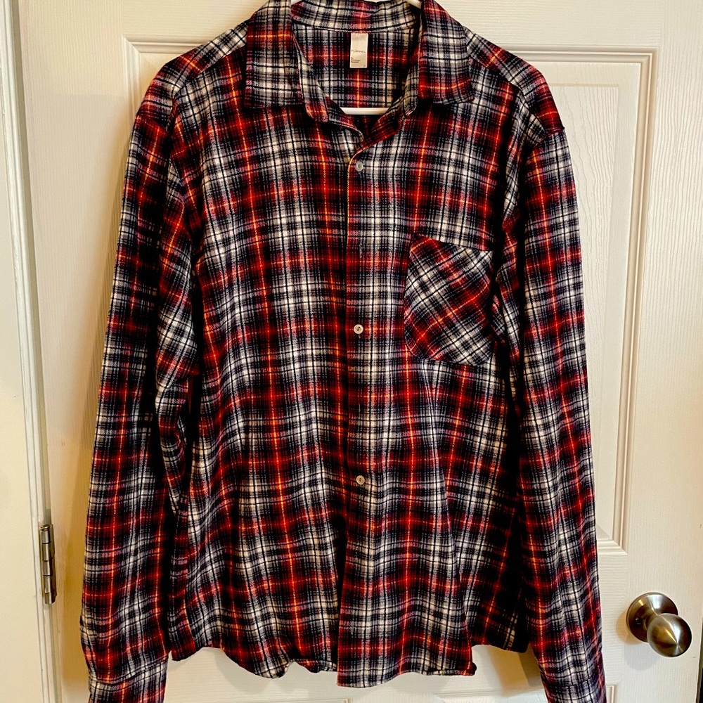 American apparel flannel, size large